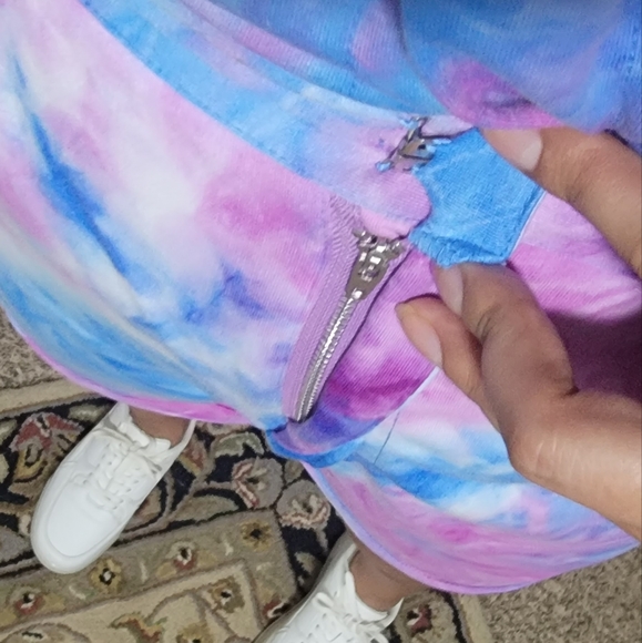 SUMMER SKIES BLUE PINK TIE DYE ROMPER - Picture 8 of 10